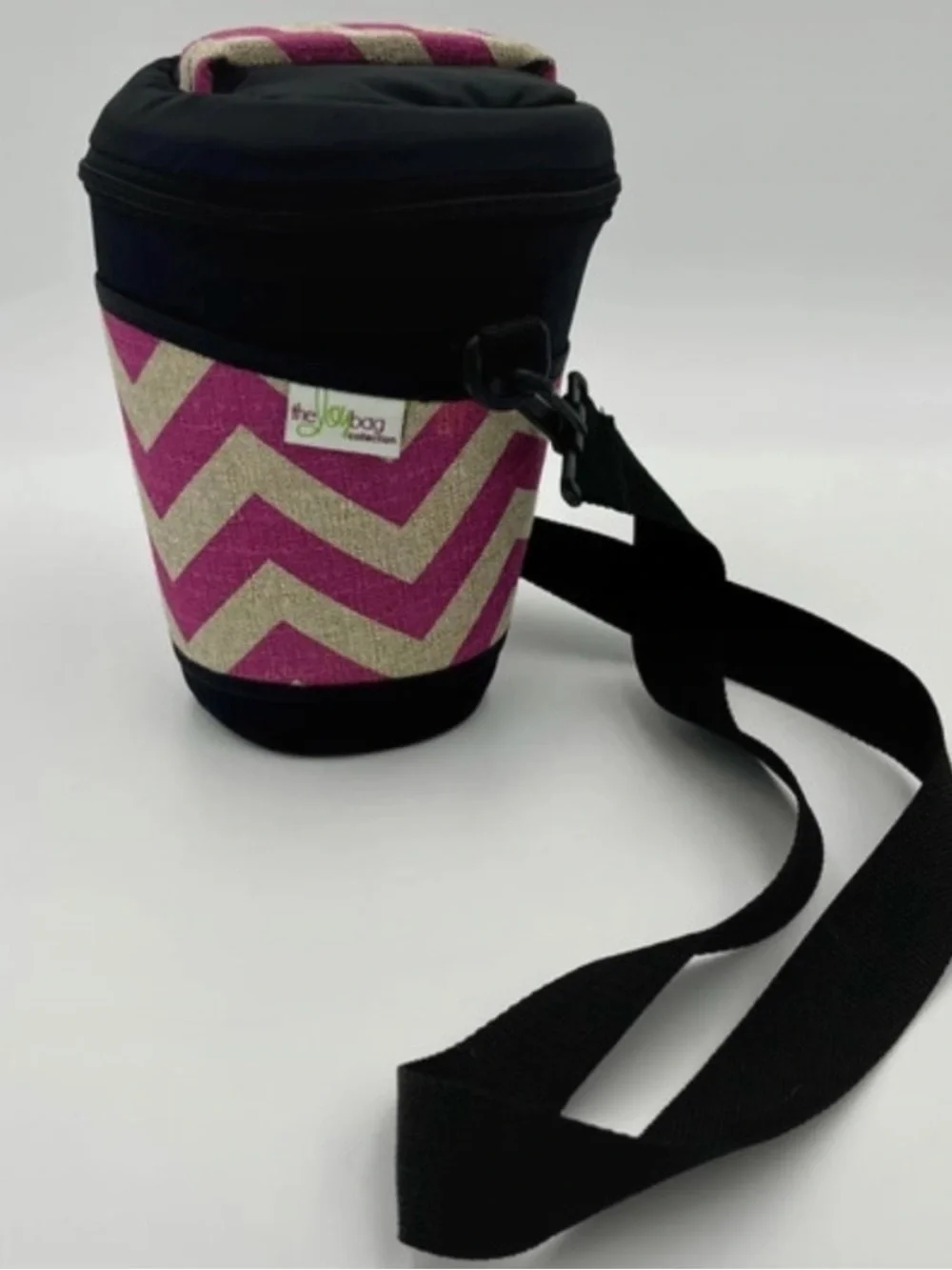 The Joy Bag Camera Bag Chevron Camera Lens/Accessory Case - Pink & Cream